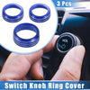 Dodge Dart (2012-2018) Blue 3 Pcs Tune Switch Knob Ring Cover