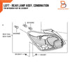 Mitsubishi Mirage Hatchback LH LED Tail Lamp (2016-2019)