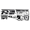 Hyundai Elantra Black Carbon Fiber Interior Decor Cover (2017-2023)