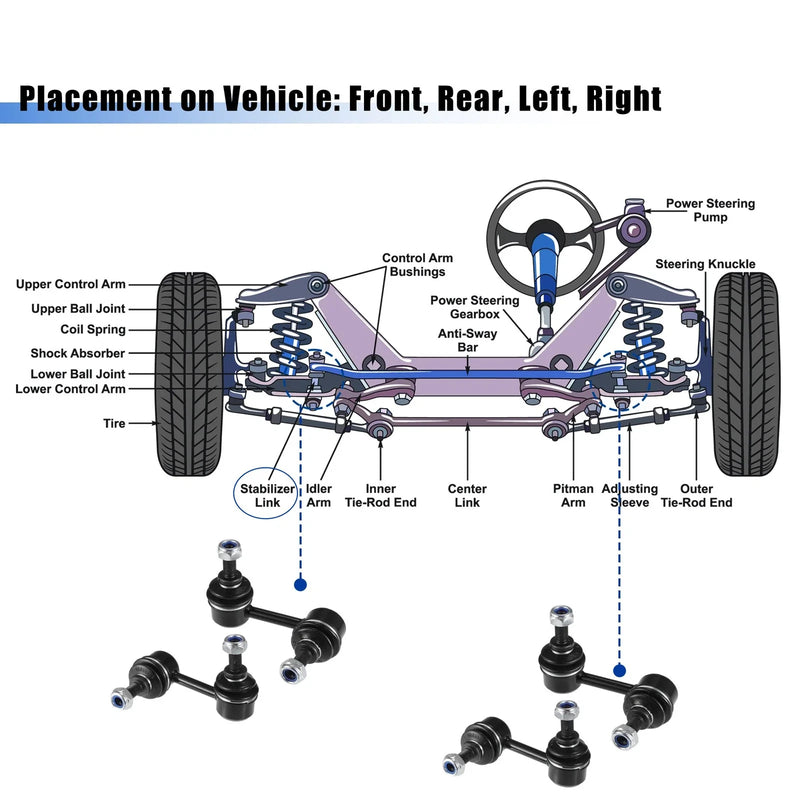 Honda Civic 4 Pcs Sway Bar Links (2006-2011)