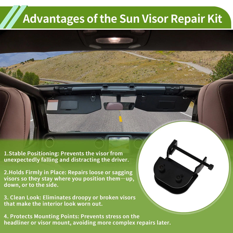 Jeep Wrangler JK Sun Visor Repair Kit (2007-2017)