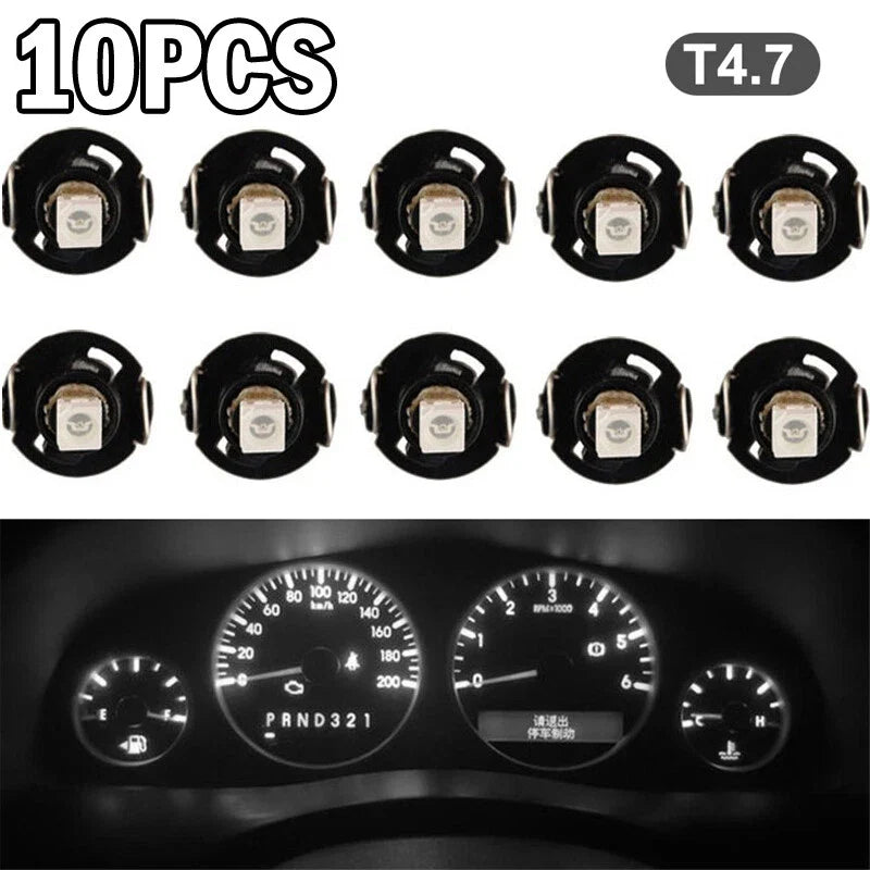 Universal () 10x Pure White T5/T4.7 Neo Wedge LED Dash Light Bulbs