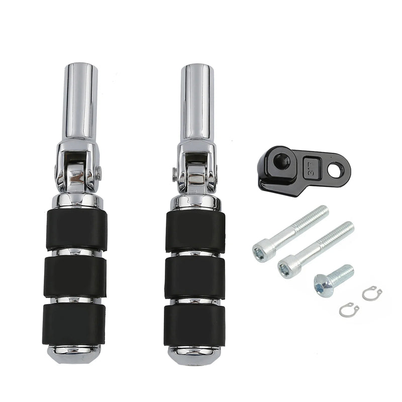 Harley Softail Cross Bones Slim Chrome Rear Foot Pegs Mount (2008-2017)