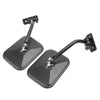Jeep Wrangler TJ & JK (1997-2017) Black Rectangular Rearview Mirrors
