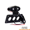 Harley 3/4" Axles Custom License Plate Bracket Integrated Brake Tail Light