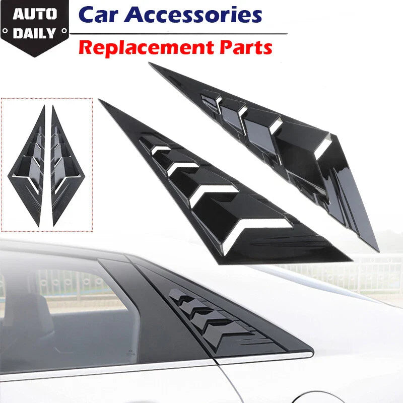 Hyundai Elantra Black Side Vent Window Scoop Louver Cover Trim (2021-2022)