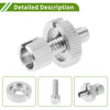Motorcycle 4 x M8 Aluminum Clutch Brake Cable Adjuster Screw Silver Tone