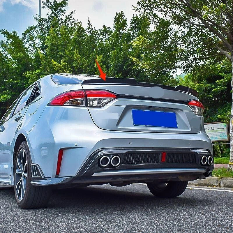Toyota Corolla Sedan Glossy Black M4 Style Rear Trunk Spoiler (2020-2024)