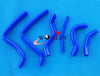 Honda CR125R Aluminum Radiator + Blue Silicone Hose (2002-2003)