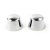 Harley Sportster Softail Road King Front Axle Nut Covers 2 x Satin Silver