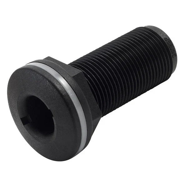 Trudesign Skin Fitting Domed 1/2" BSP Black Nylon Thru-Hull Connection