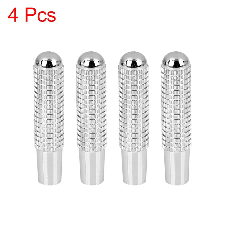 Benz C E S Class 4 Pcs Silver Tone Bolt-On Door Lock Knobs (2000-2023)