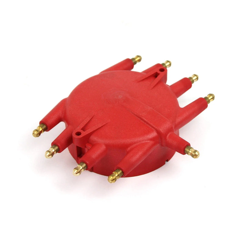 Chevy Red Male HEI Screw-Down Flathead Crab Distributor Cap (1975-1986)