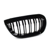 BMW E87 1-Series Gloss Black Double Slat M-Color Front Kidney Grille (2004-07)