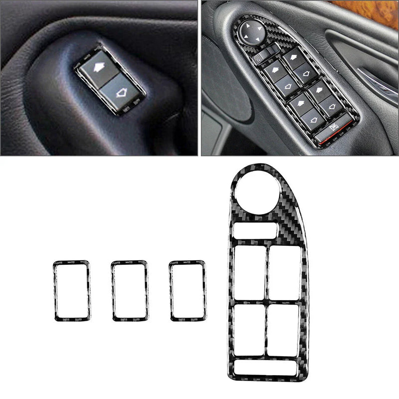 BMW 5 Series M5 E39 Carbon Fiber Window Lift Switch Button Cover (1996-2003)