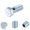 Motorcycle 2 x M10x1.0 28mm Hollow Screws w/ Washers Metric Thread