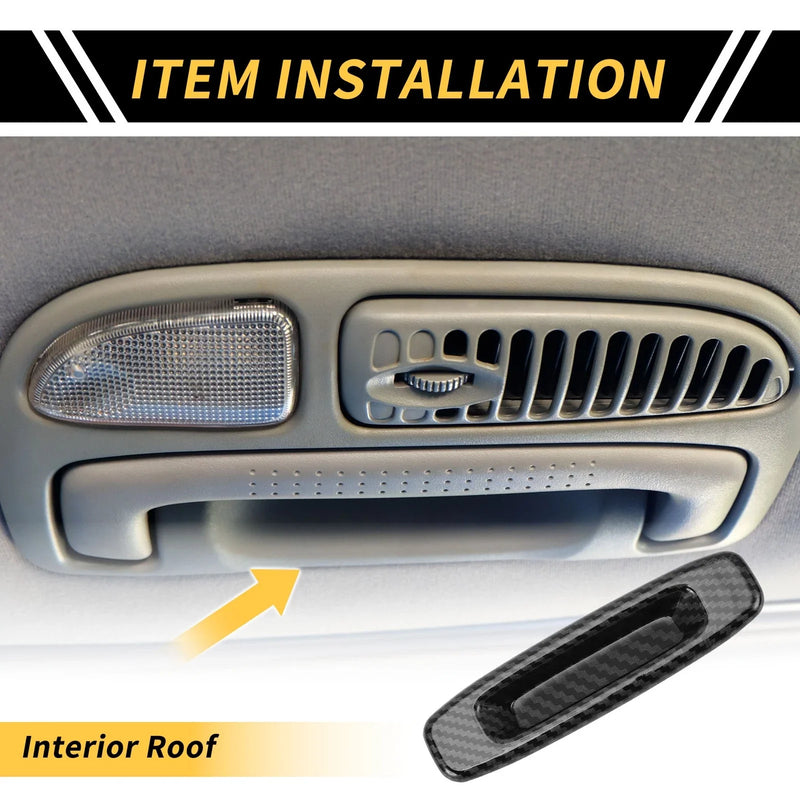 Toyota Tundra Carbon Fiber Pattern Roof Handle Cover Trim (2014–2021)