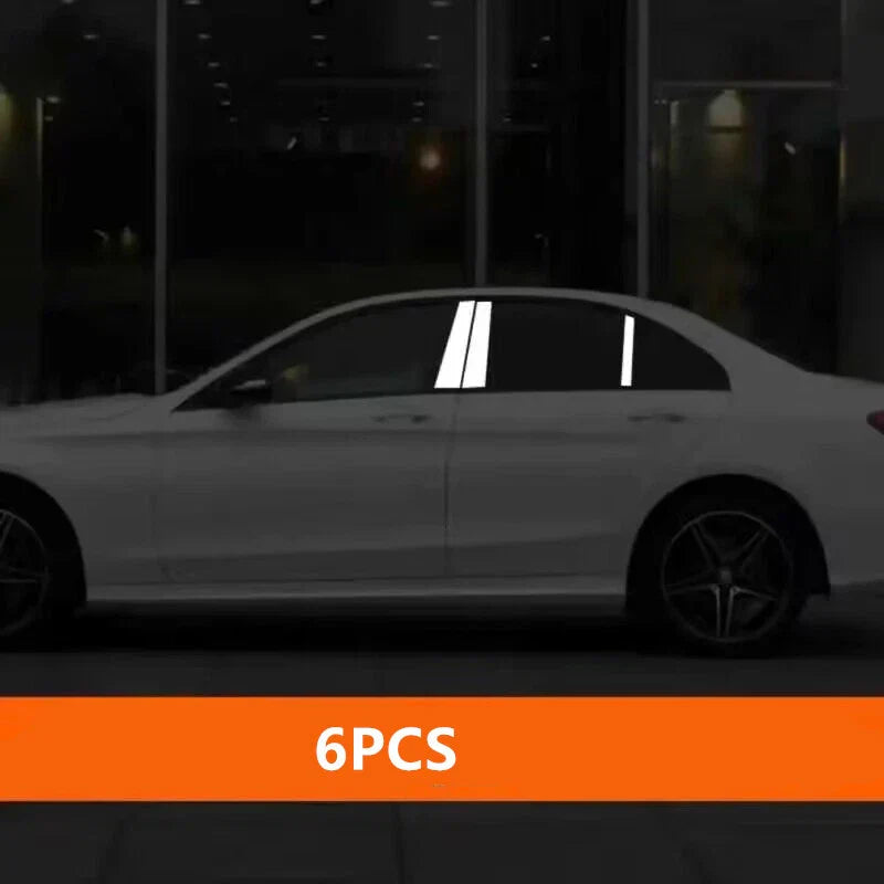 Mercedes Benz C Class Door / 6Pc / Chrome Pillar Trim (22–24)
