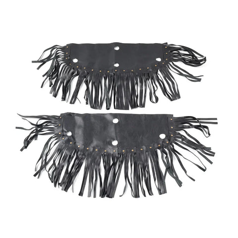 Honda, Yamaha, Harley Front Rider Floorboard Fringe Covers