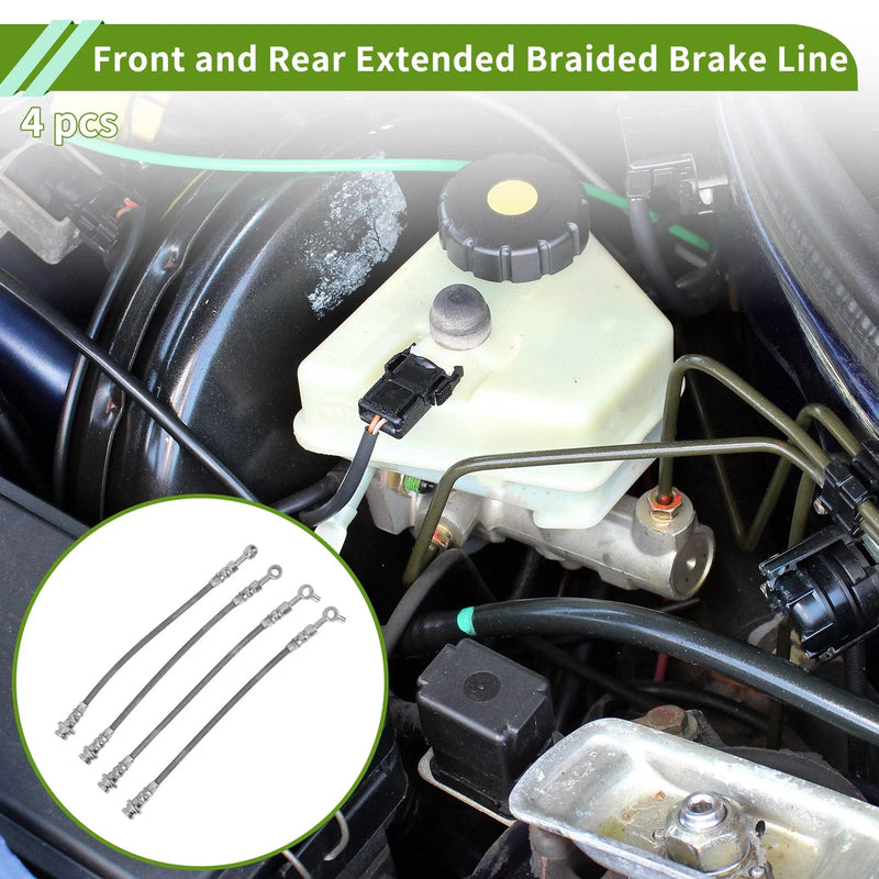 Nissan Patrol GQ Y60 4pcs Extended Braided Brake Line Hose (88-97)