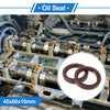Vehicle Oil Seal 45x60x10mm FKM Rubber Brown 2 Pcs