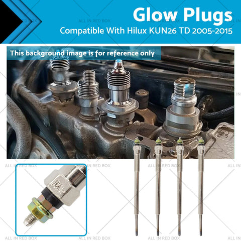 Toyota Hilux KUN26 TD 1KD-FTV 3.0L 4 Pcs Glow Plugs (2005-2015)