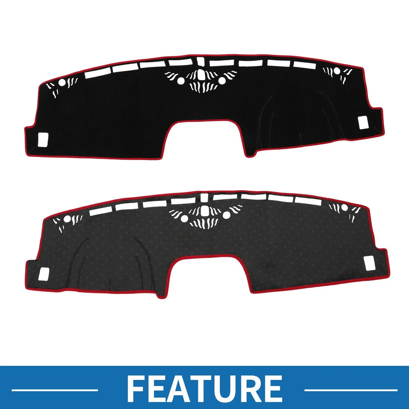 Ford Maverick 2022-2024 Sun Protector Pad Black Red Dashboard Cover Mat