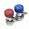 A / C R134A 2 x Quick Coupler Adapter Valve Manifold Connector 1/4" High/Low