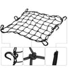 1 x 40x40cm Motorcycle Luggage Cargo Net Bag with 49 Holes, 6 Hooks Black
