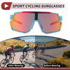 Motorcycle Riding Colorful Lens Blue Red Frame UV400 Goggles