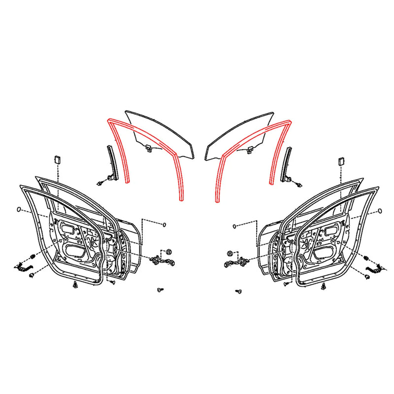 Toyota Corolla Altis 2000-2008 Front Door Glass Run Channel