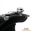 Harley Chopper Bobber Chrome Skull Headlight Ornament 7"