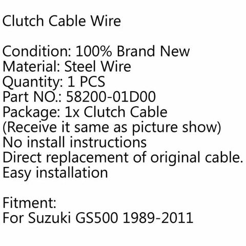 Suzuki GS500 Clutch Cable Steel Wire (1989-2011)