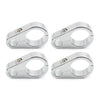 Harley 1" Handlebar 4X Chrome Brake Clutch Cable Wire Clamp Clip