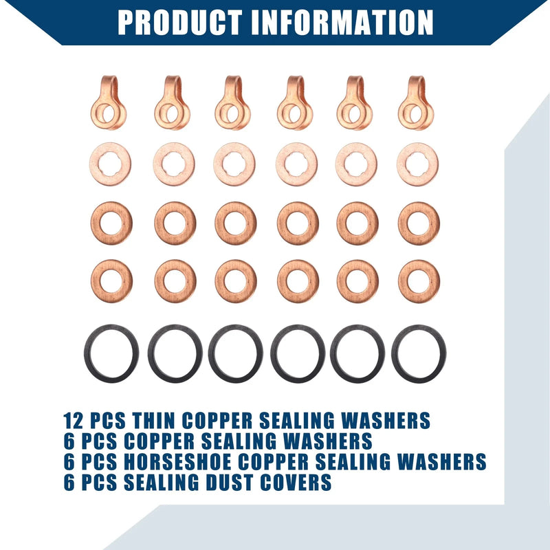 Dodge 12v 4bt 6bt 5.9L Fuel Injector Seal Installation Kit (1991-1998)