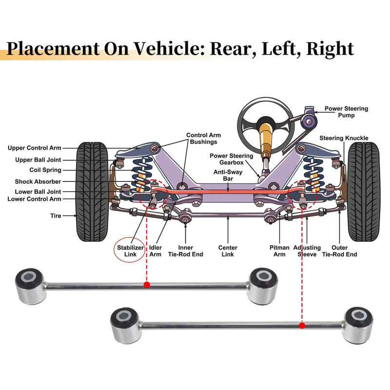 Dodge Challenger 2 x Rear Stabiliser Sway Bar Links (2008-2019)