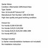 Honda CLR125, CLR125W, XLR125, XLR125R Starter (1998-1999)