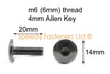 Yamaha FZR 1000 Genesis Stainless Fork Head & Windshield Bolts (1987–1988)