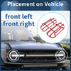 Ford Bronco Front Left & Right Headlight Trim Bezels (2021-2023)
