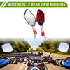 Motorcycle Rear View Mirror / M8/M10 / Polygonal Red Alloy Plastic