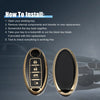 Silicone Car Smart Key Fob Case Cover INFINITI QX80 Protector Black