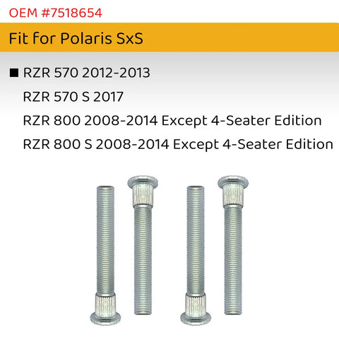 Polaris Ranger RZR 800 / 570 8 Front Wheel Studs Bolts (2008–2014)