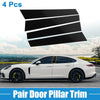 Porsche Panamera Black 4x Windshield B Pillar Trim Exterior Garnish