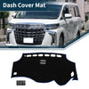 Toyota Vellfire (2008-2015) - Black Blue 1 Set Dashboard Cover Mat