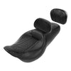 Harley Road Street Glide Black Driver Passenger Seat + Backrest (2009-2023)