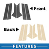 Ford Mondeo (2008-2013) Carbon Fiber Black 6pcs Door Pillar Window Trim