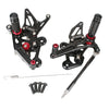 Suzuki GSR750 Steel Black Rearset Footpegs (2011-2016)