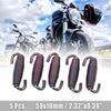 Motorcycle 5pcs 59mm Multicolor Swivel Muffler Exhaust Pipe Spring
