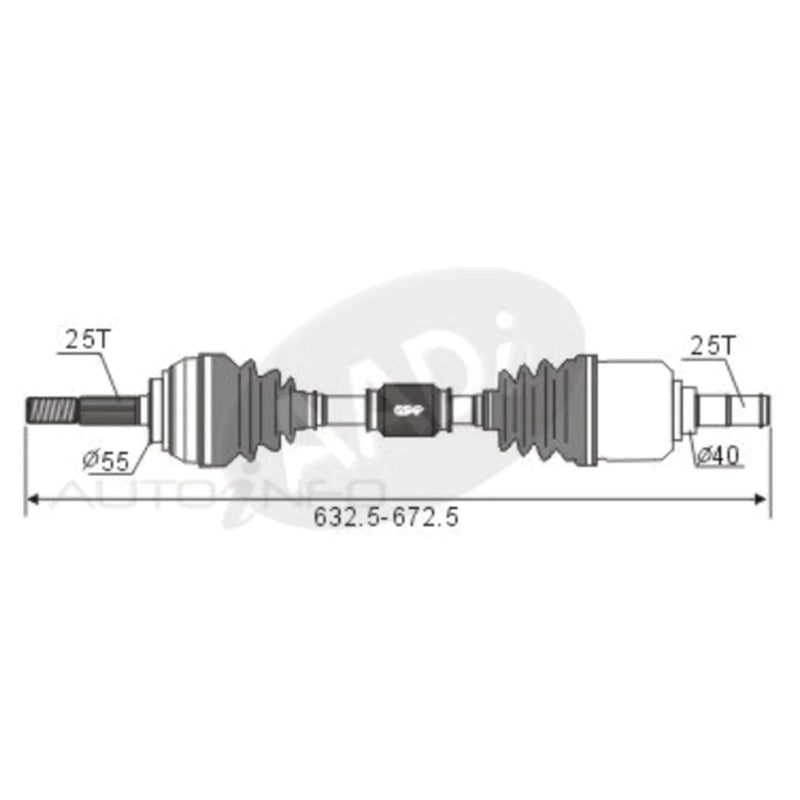 LH CV Shaft Nissan Pulsar N14 N15 N16 4cyl 1.6L/1.8L (1991-2005)