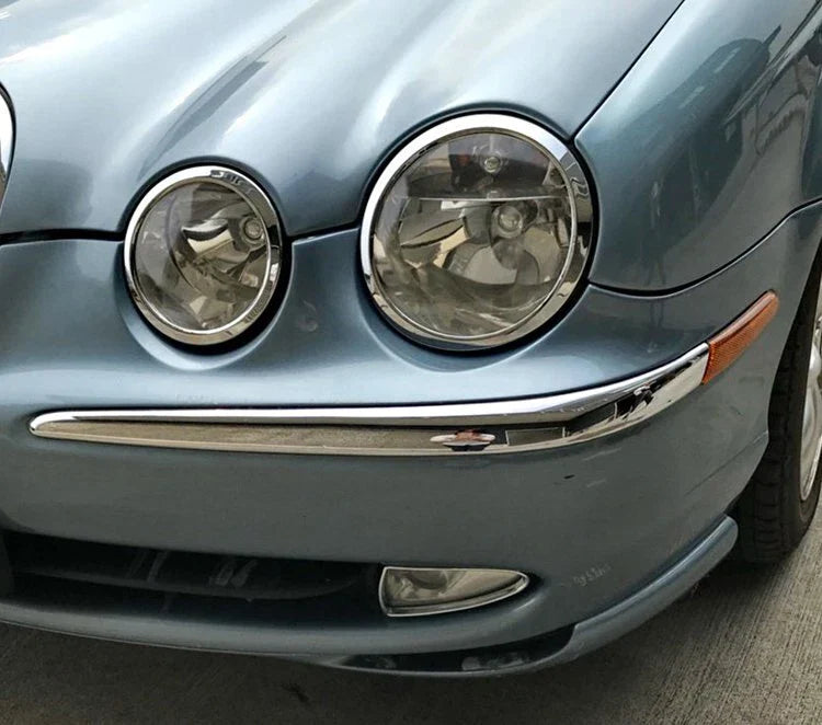 Jaguar S-Type Chrome Front Bumper Moulding Strip Cover Left (1999-2003)